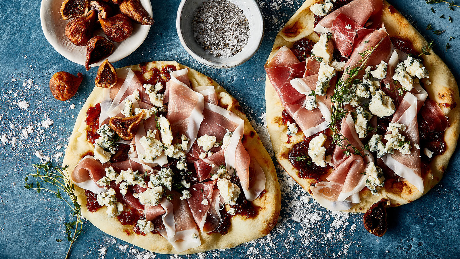 Fig, Blue Cheese and Prosciutto Flatbread