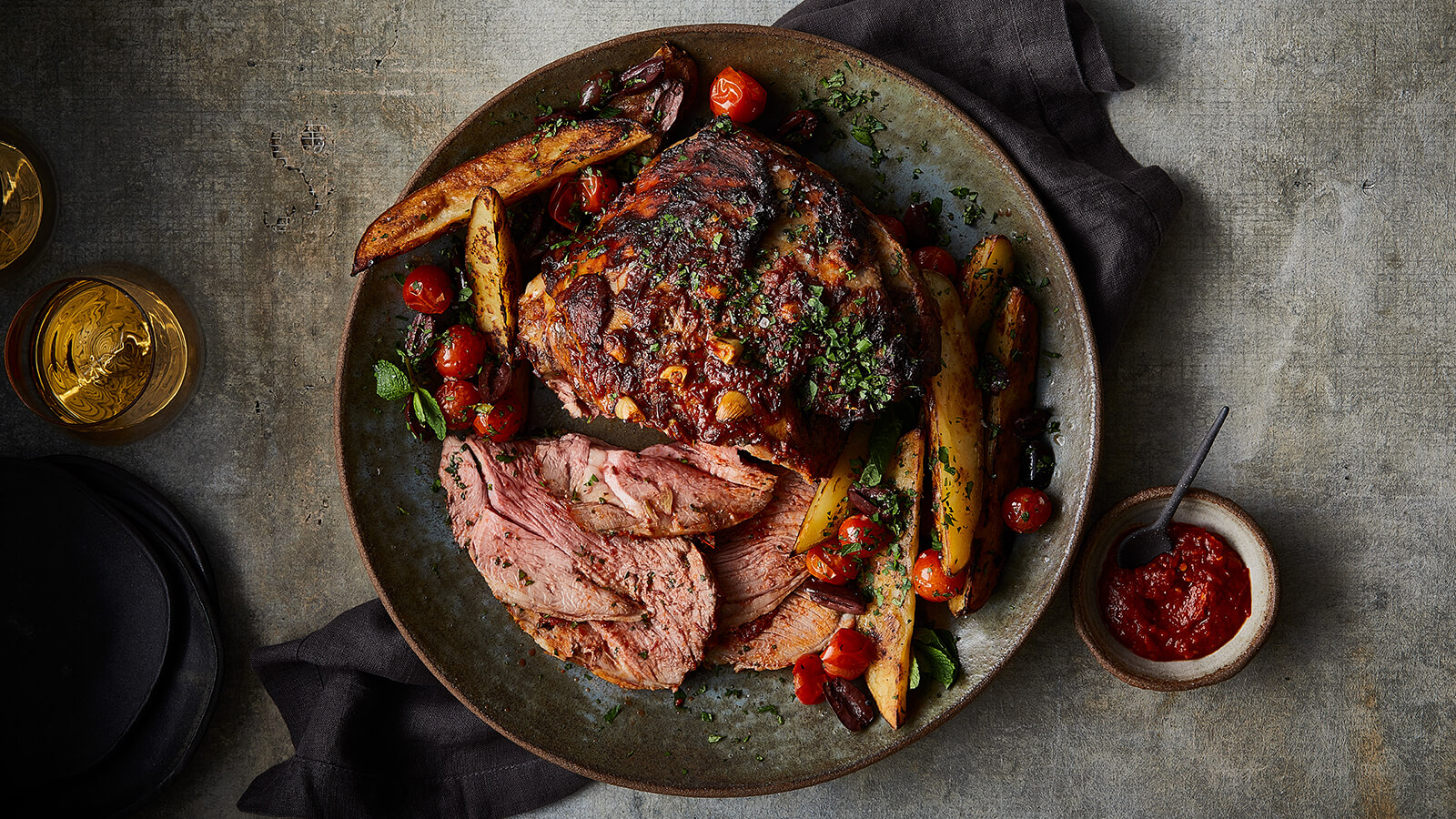 Roast Lamb With Harissa