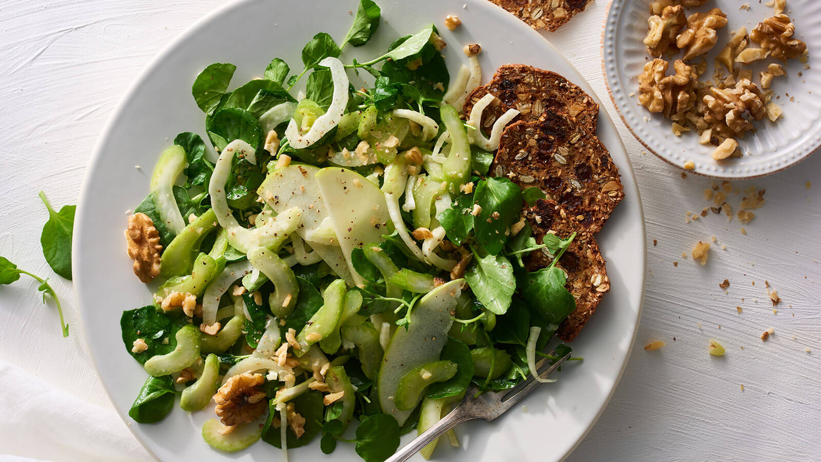 Celery, Fennel and Green Apple Salad with Walnut Dijon Vinaigrette