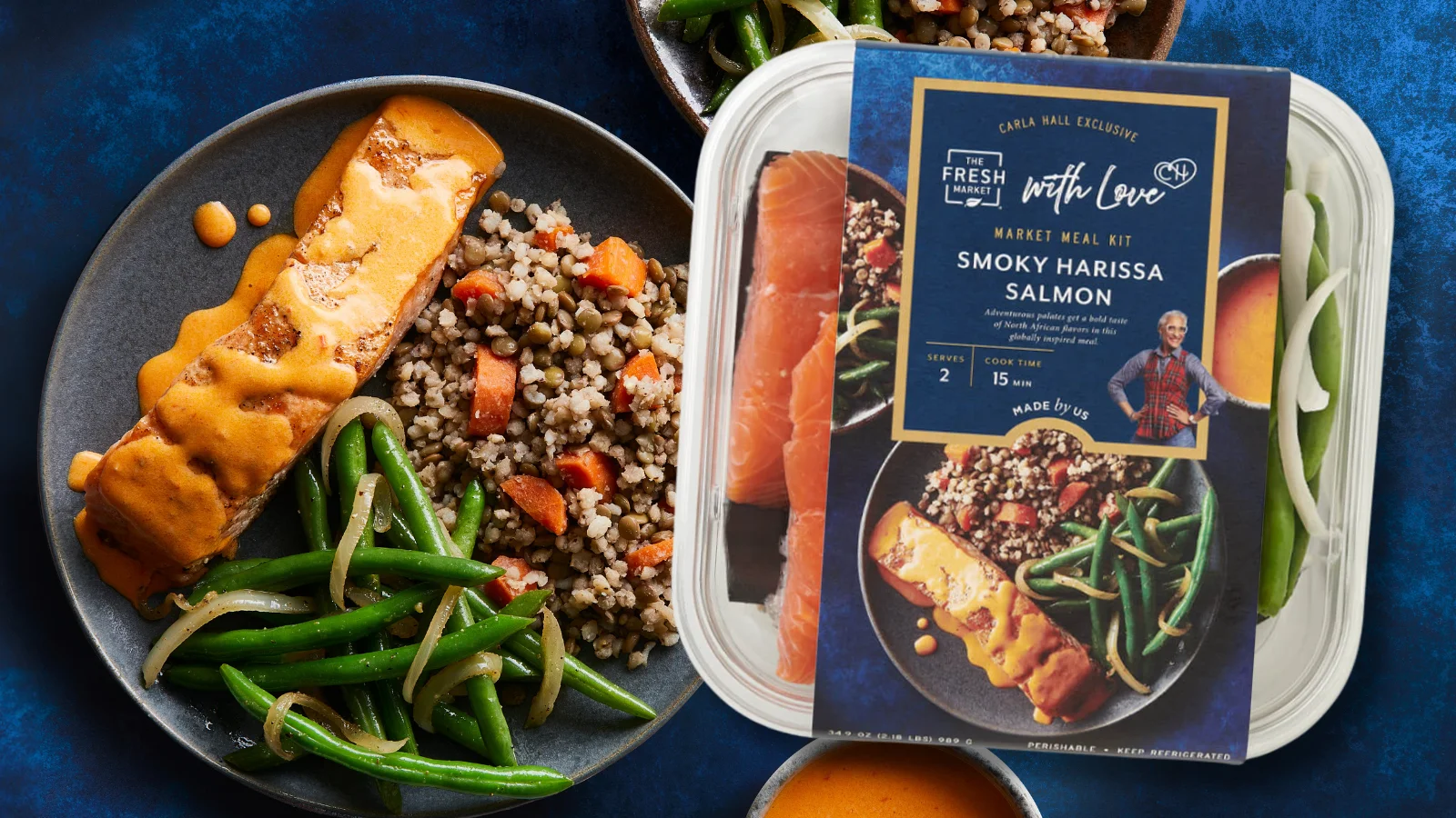 Smoky Harissa Salmon Carla Hall