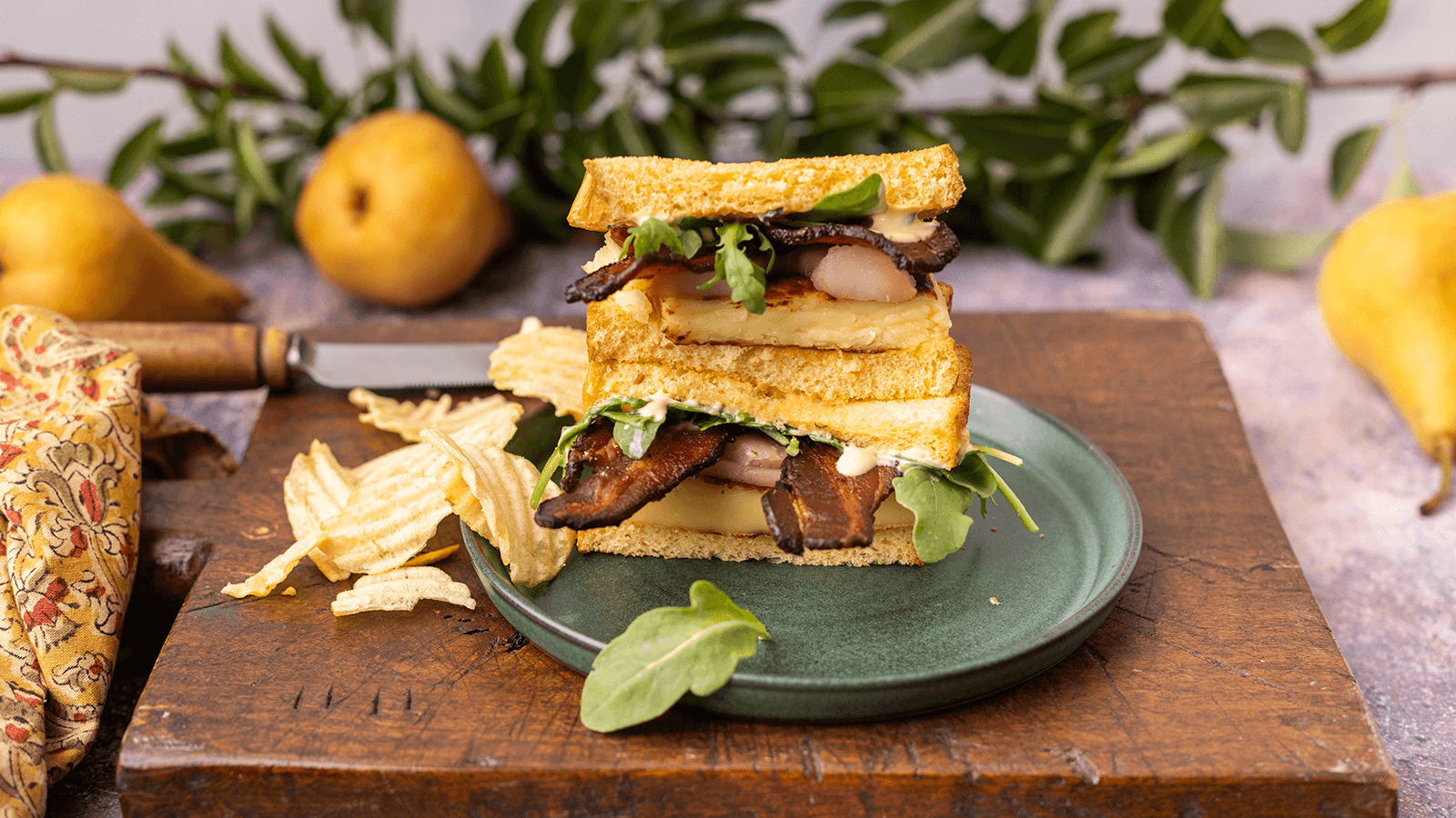 Ultimate Bacon, Apple and Pear Grilled Cheese