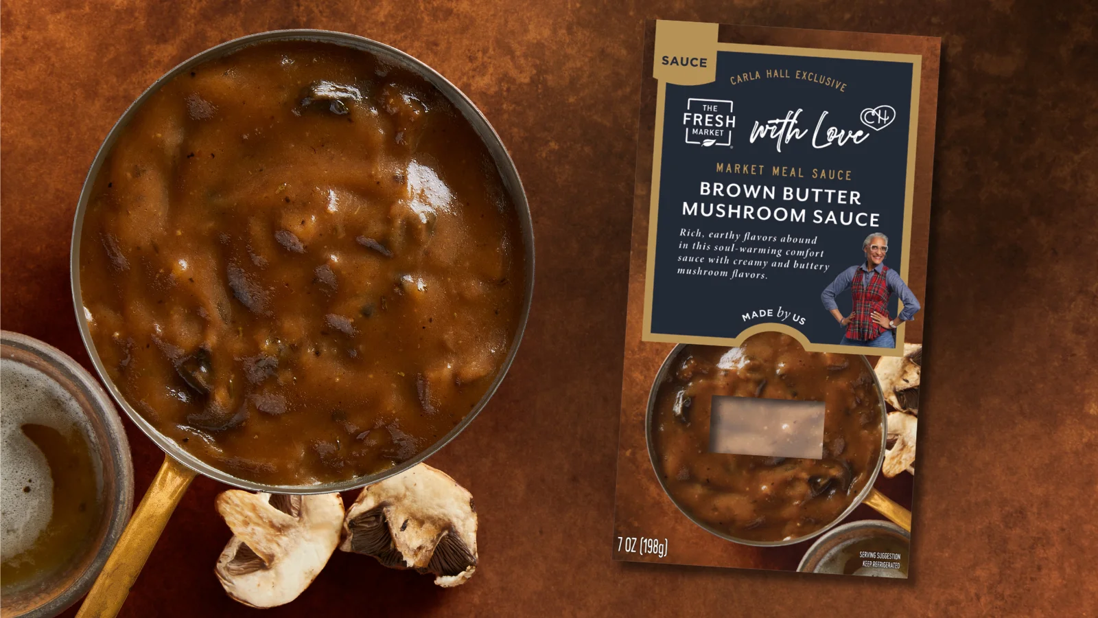 carla hall brown butter mushroom sauce