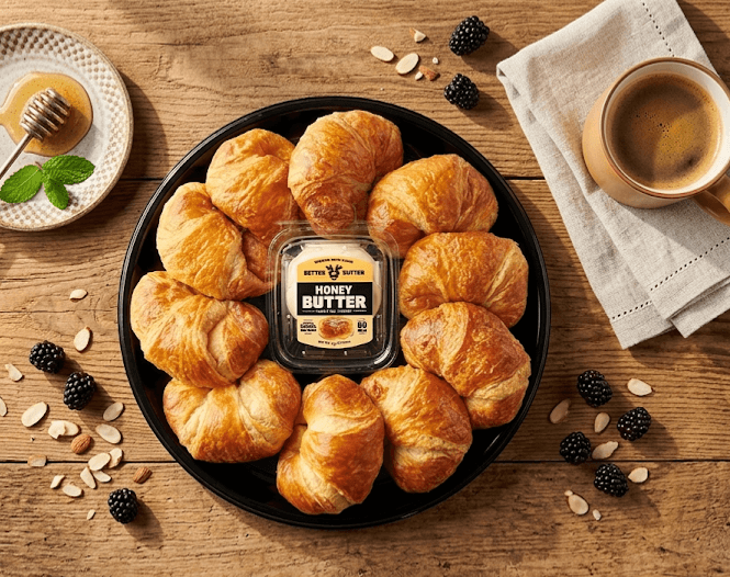 Croissant Platter With Honey Butter
