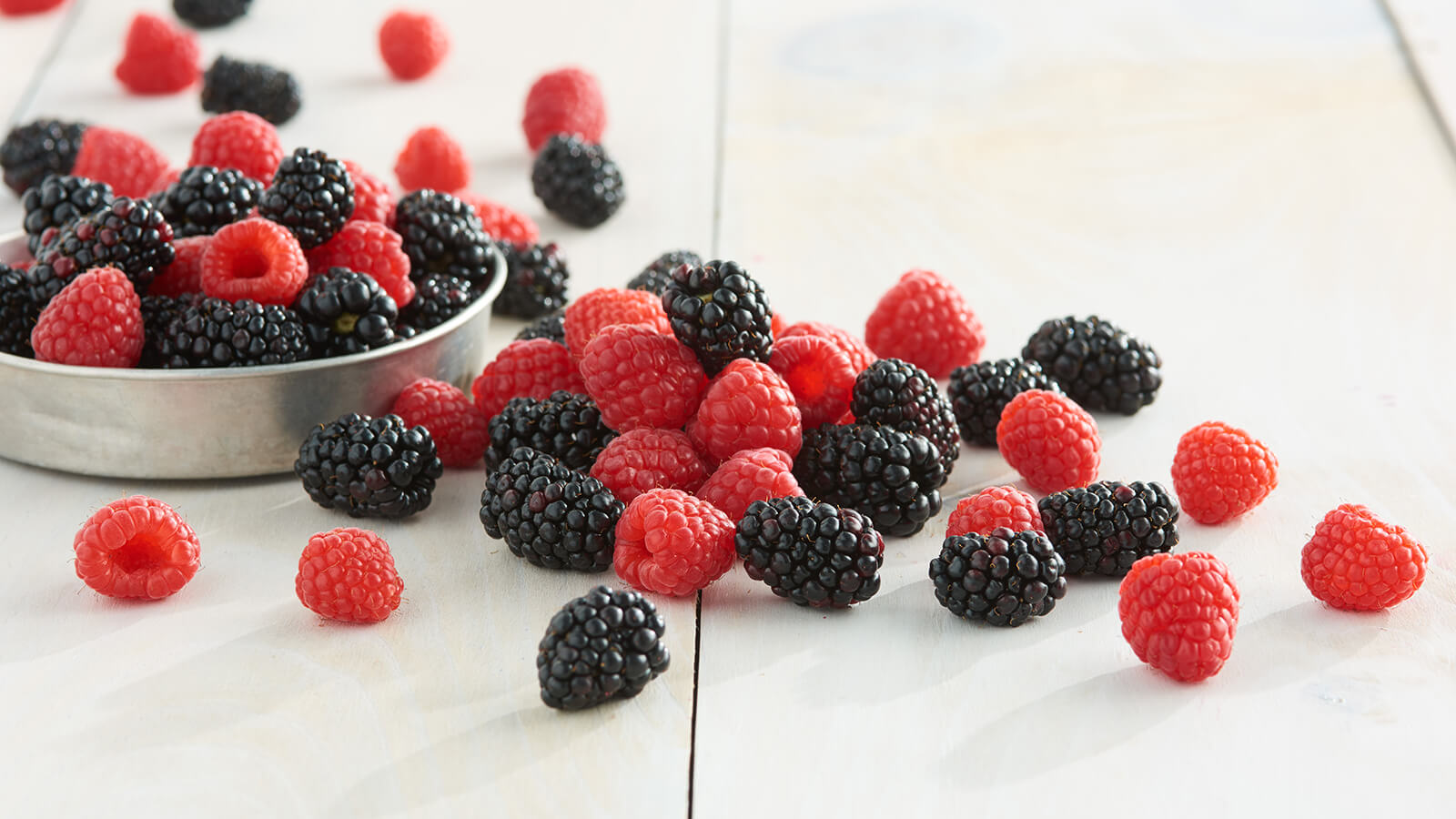 blackberries and raspberries