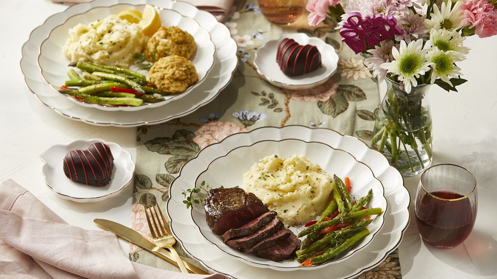 Mother's Day Dinner for 2 - Filet Mignon & Crab Cakes