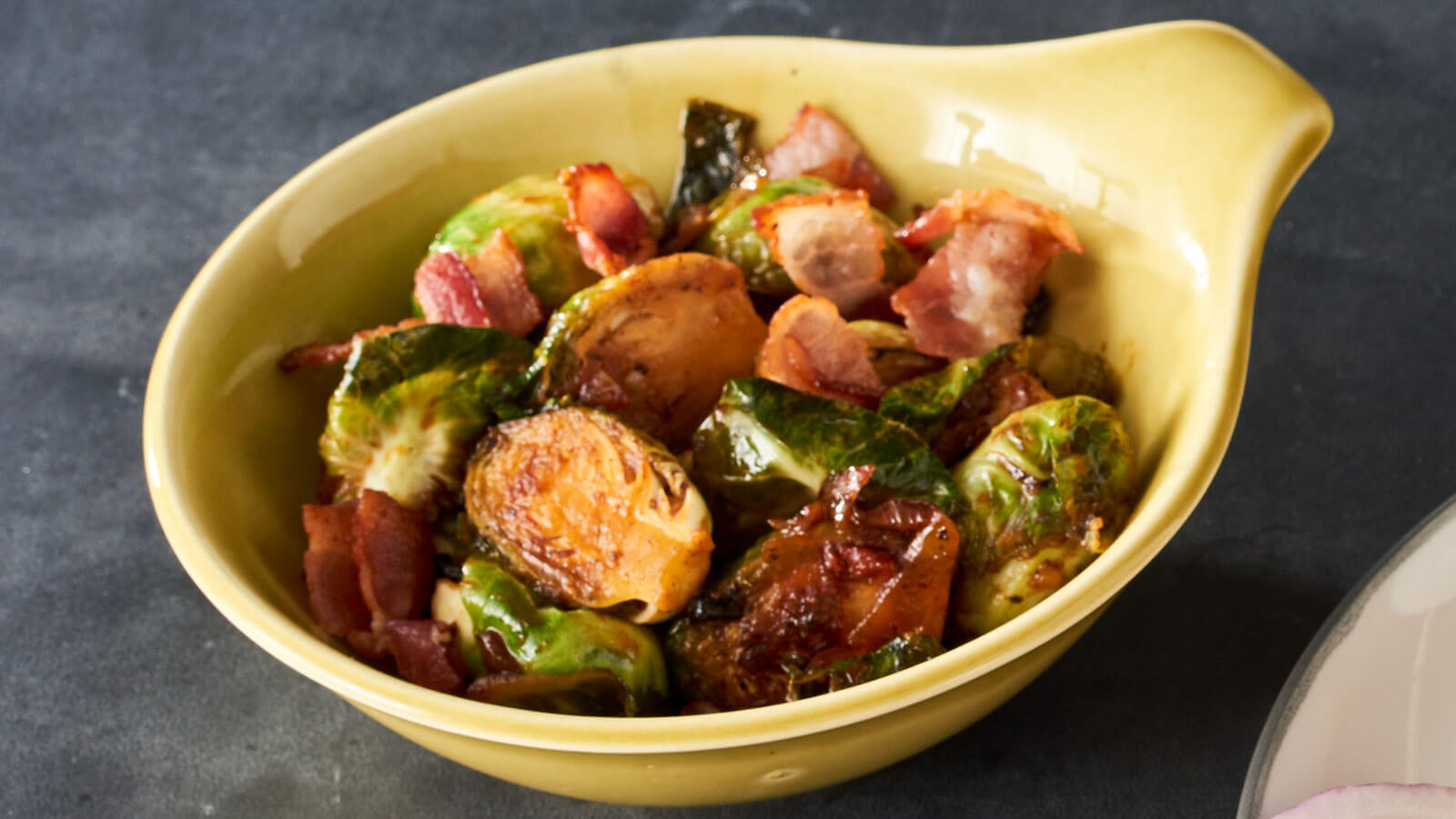 Maple Glazed Brussels Sprouts with Bacon