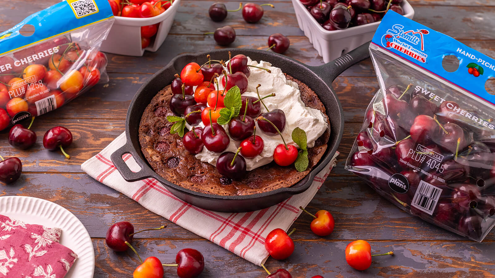 Dark Chocolate Chunk Cherry Brownies