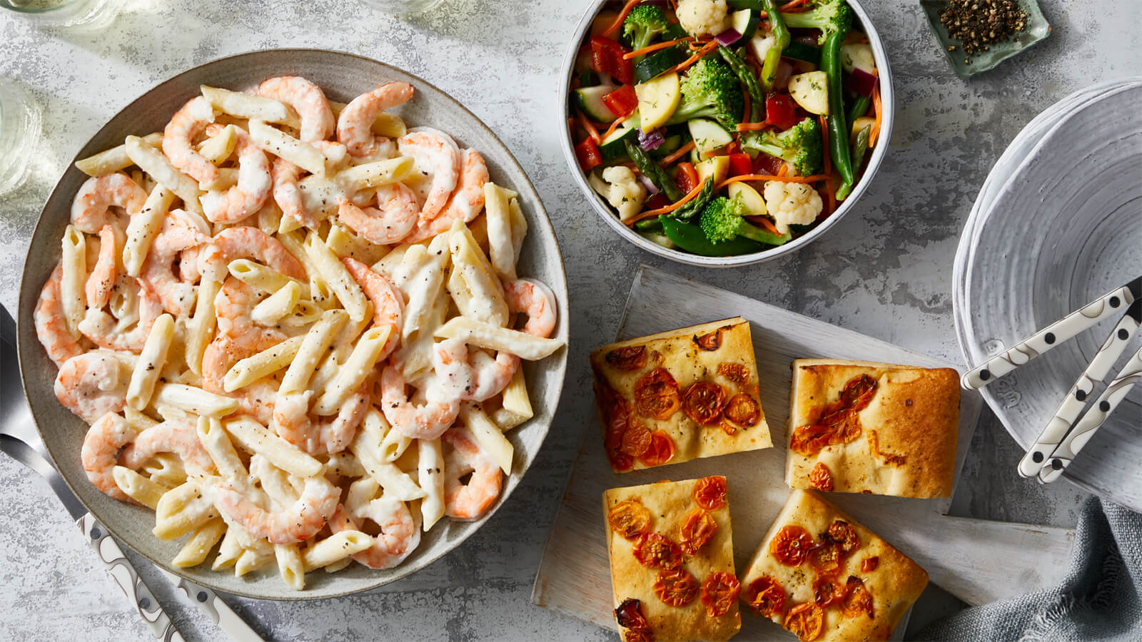 Chicken or Shrimp Pasta Meal