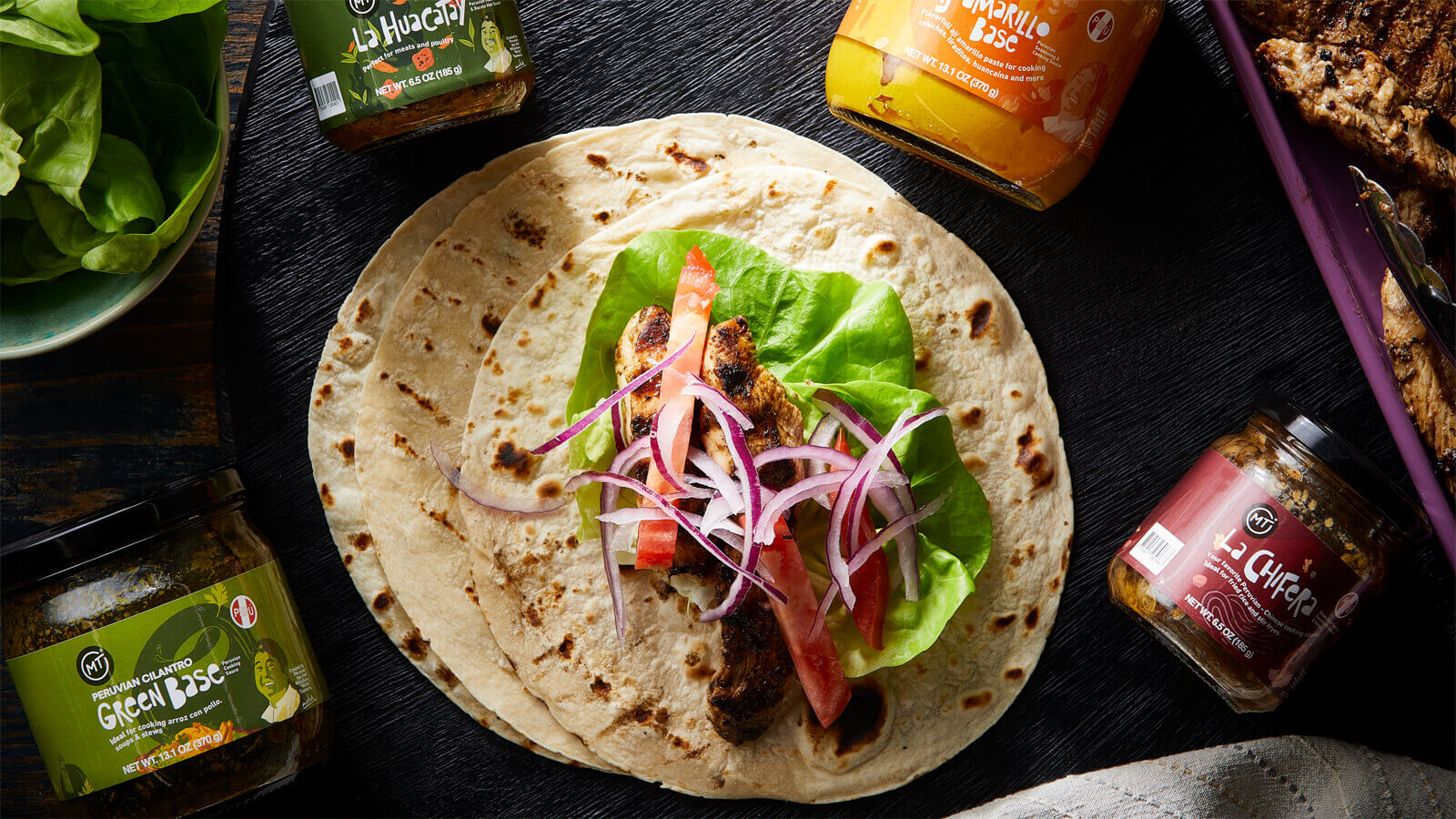 Grilled Chicken Wrap with Chef Micha's La Chifera Sauce