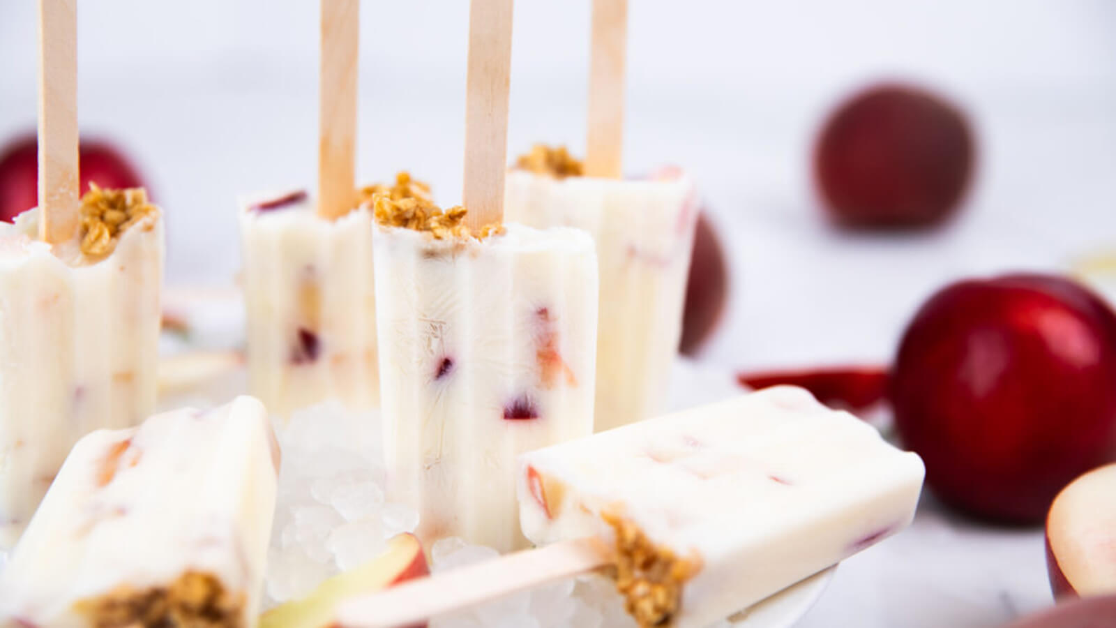 Honey Sweetened Peach Popsicles