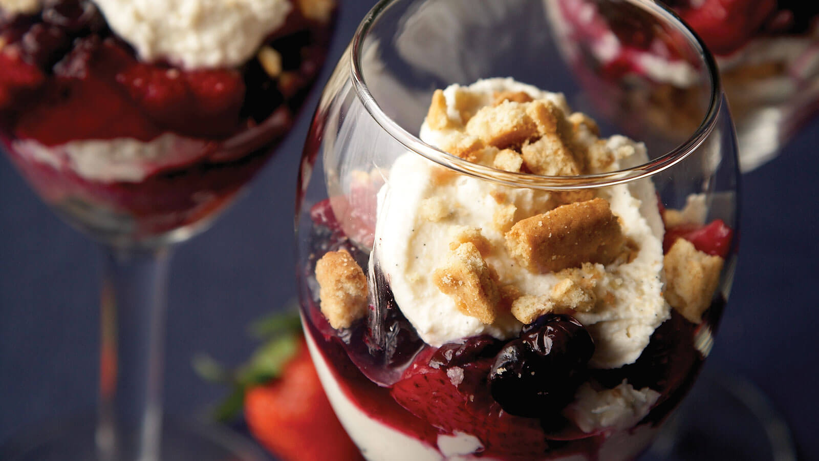 Wine Poached Berry Trifle