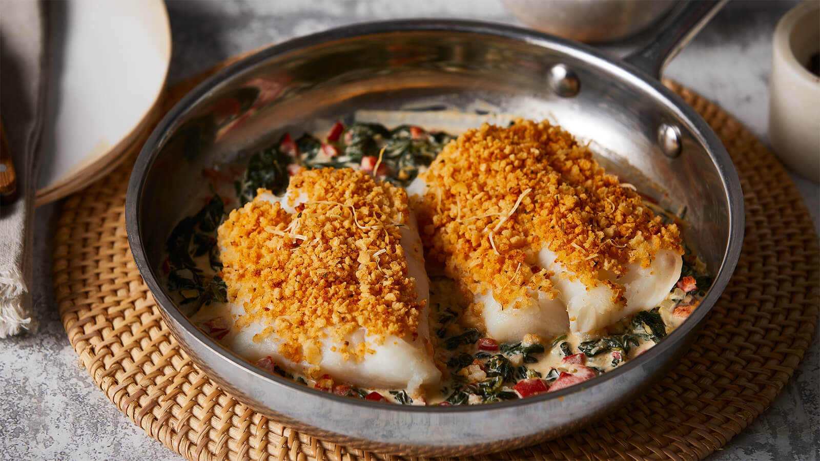 Baked Cod Florentine