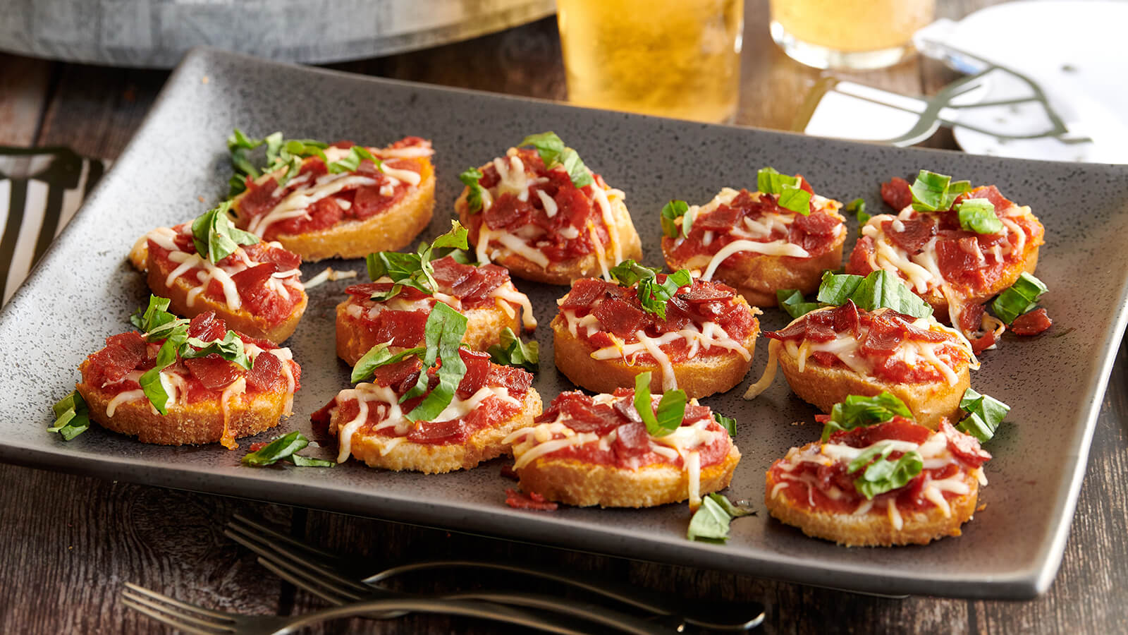 Pepperoni Pizza French Rounds