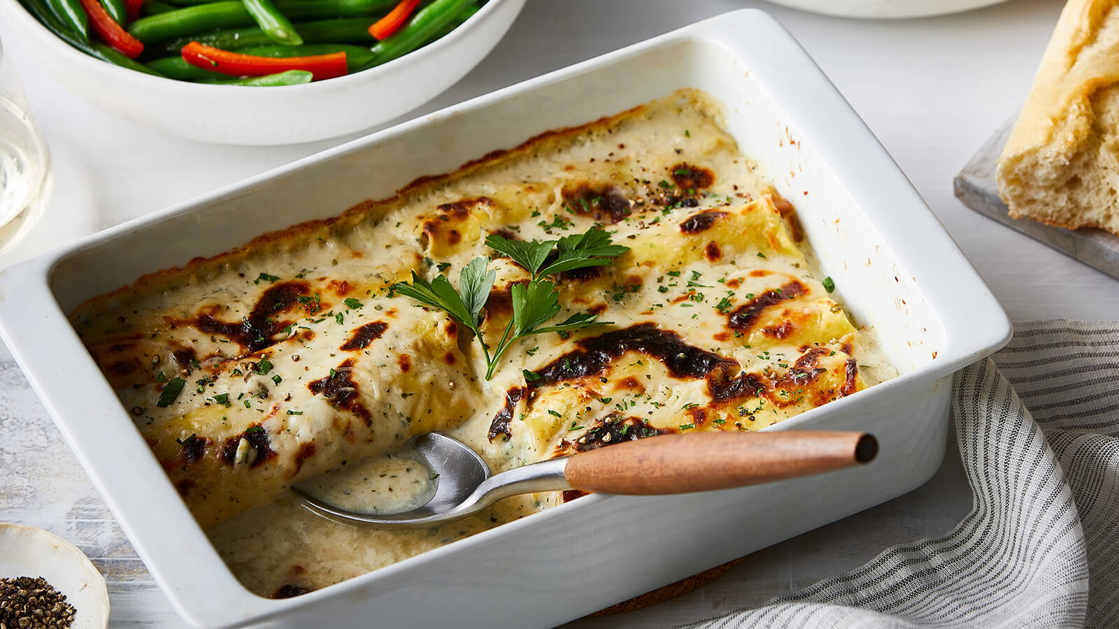 Chicken and Spinach Cannelloni