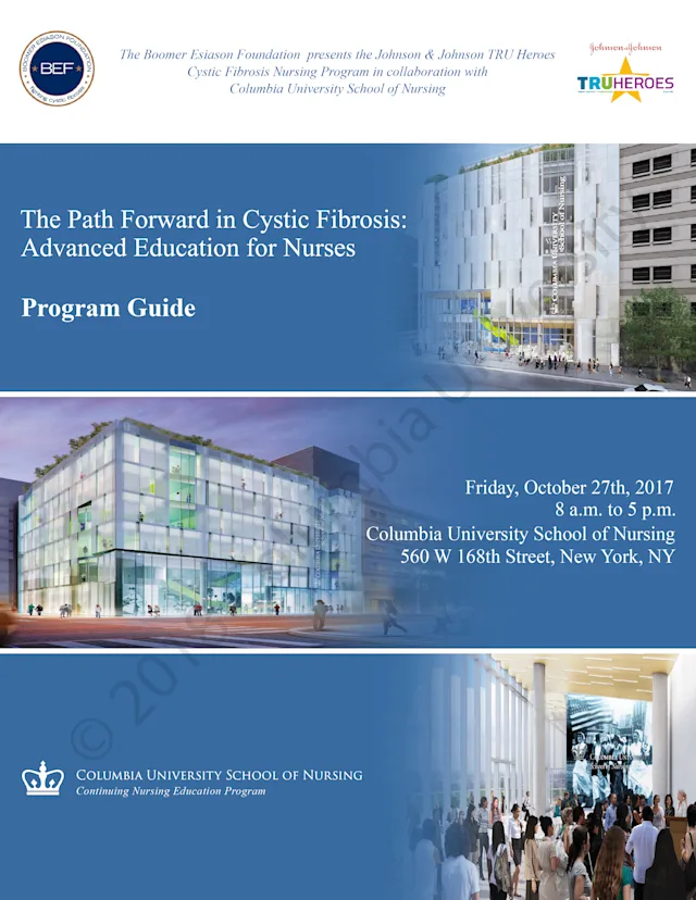 Program Guide Design for Columbia Nursing Cystic Fibrosis Event