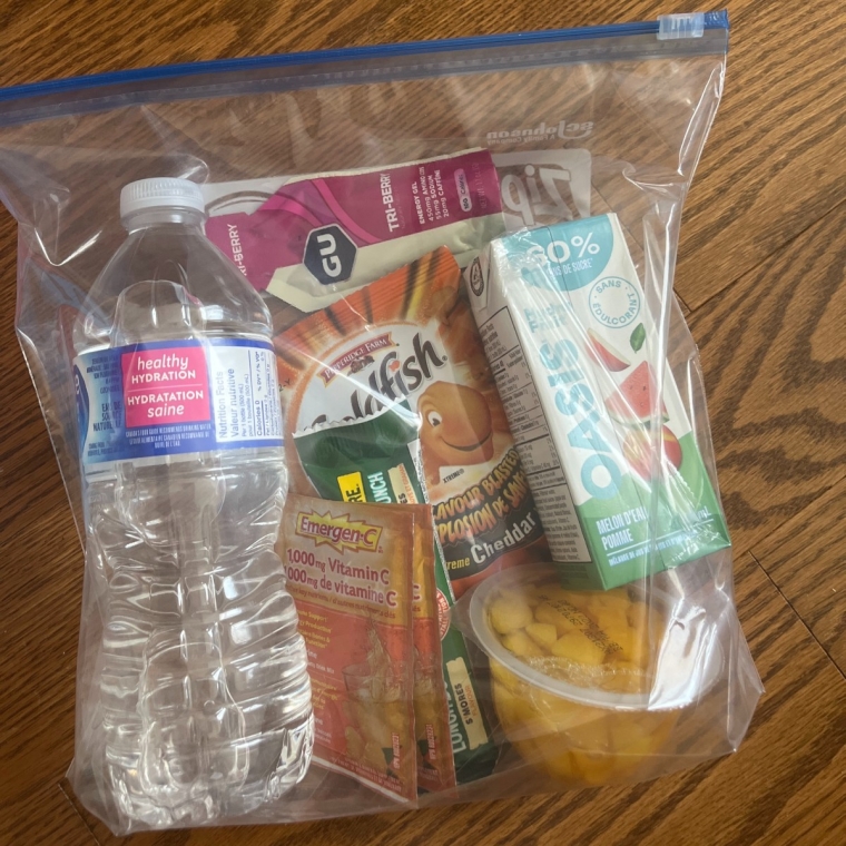 An example care package that was donated on a June 2022 donation