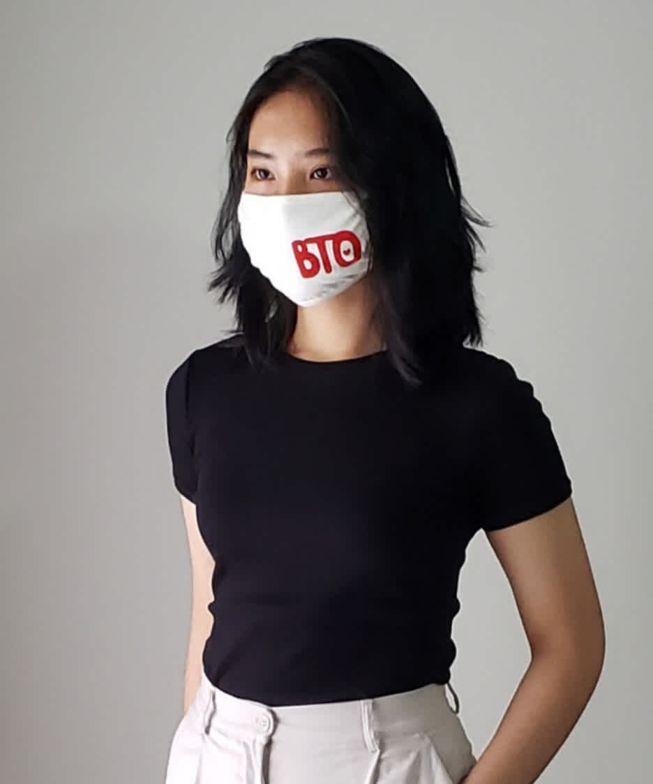 Image of person modelling Mask 3-pack item on the BTO store.