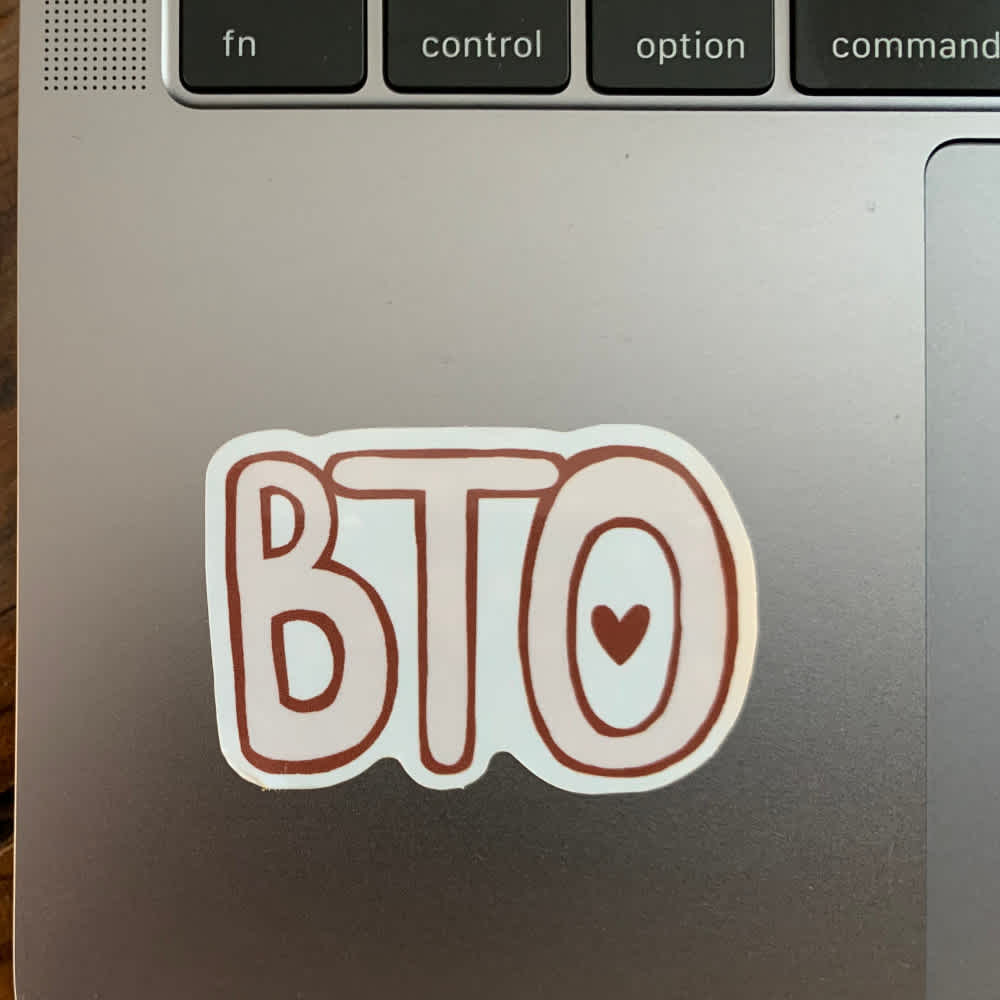 Image of Stickers 3-pack item, showing sticker on laptop.