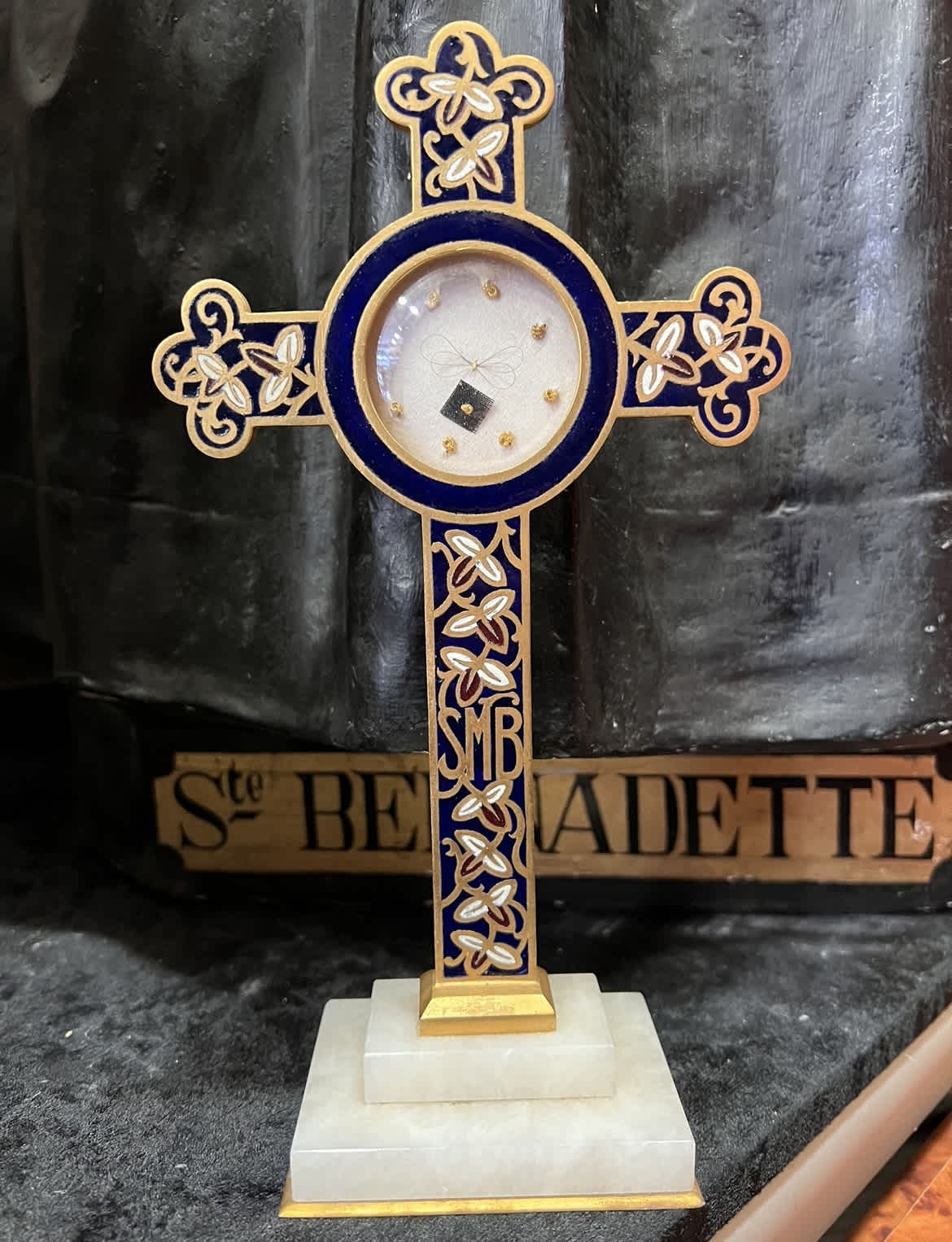 Reliquary cross Saint Bernadette of Lourdes