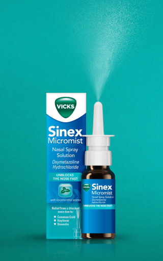 Vicks Sinex Micromist Nasal Spray: fast relief from a blocked nose and nasal catarrh