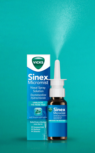 Vicks Sinex Micromist Nasal Spray: fast relief from a blocked nose and nasal catarrh