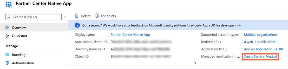 Azure Service Principal bug
