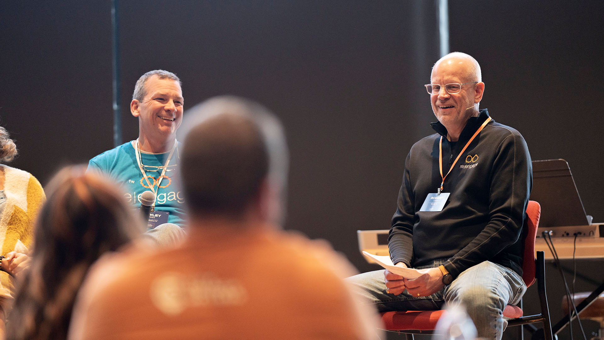 National relengage director Robert Green is teaching others in a round table setting class.