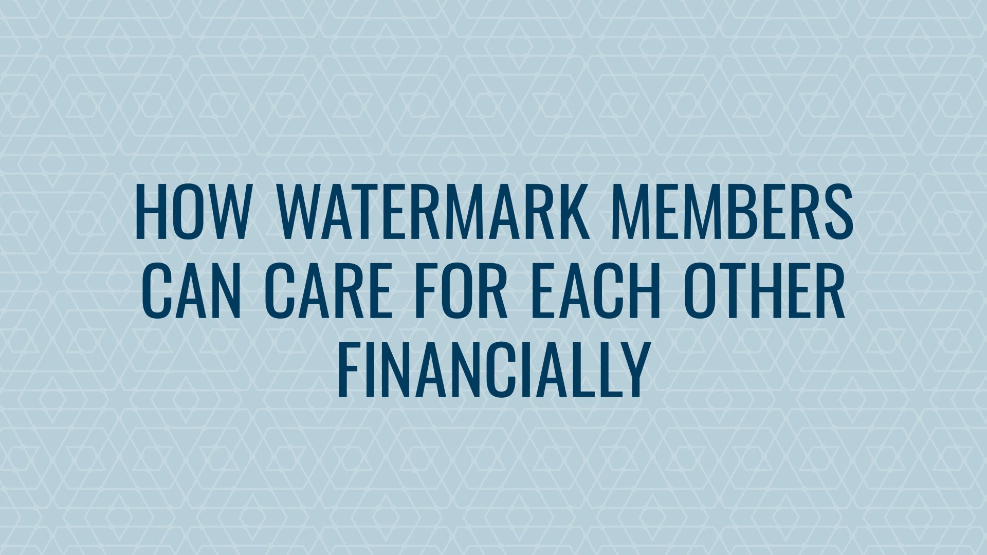 Watermark Members in Financial Need Hero Image