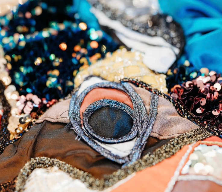 Pictured: Image from Te Waiata o te Kuaka by Maungarongo Te Kawa, exhibition at Te Whare Tapere, 13 May–9 June 2024. Photograph by Jemma Mitchell Photography.