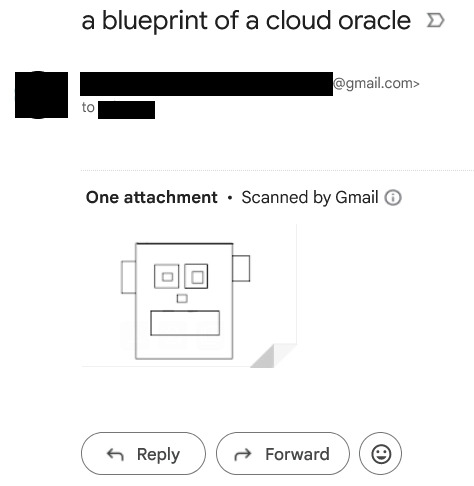 Pictured: Apparent schematic for Cloud Oracle system. Recovered from email dump as at 17 May, 2024.