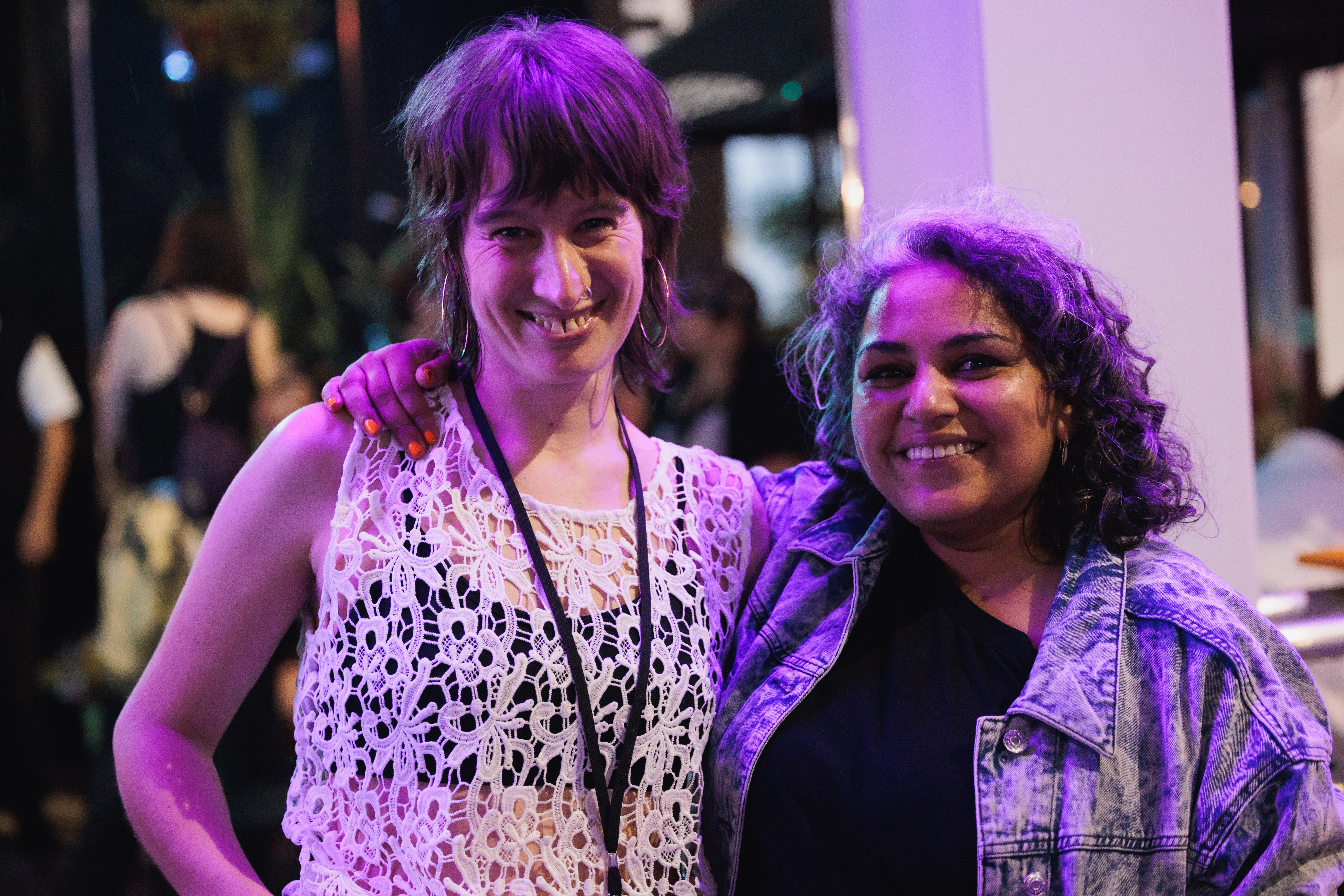 Pictured: Julia Croft & Nisha Madhan, F.O.L.A. at Basement Theatre, February 2023. Photograph by Megan Goldsman