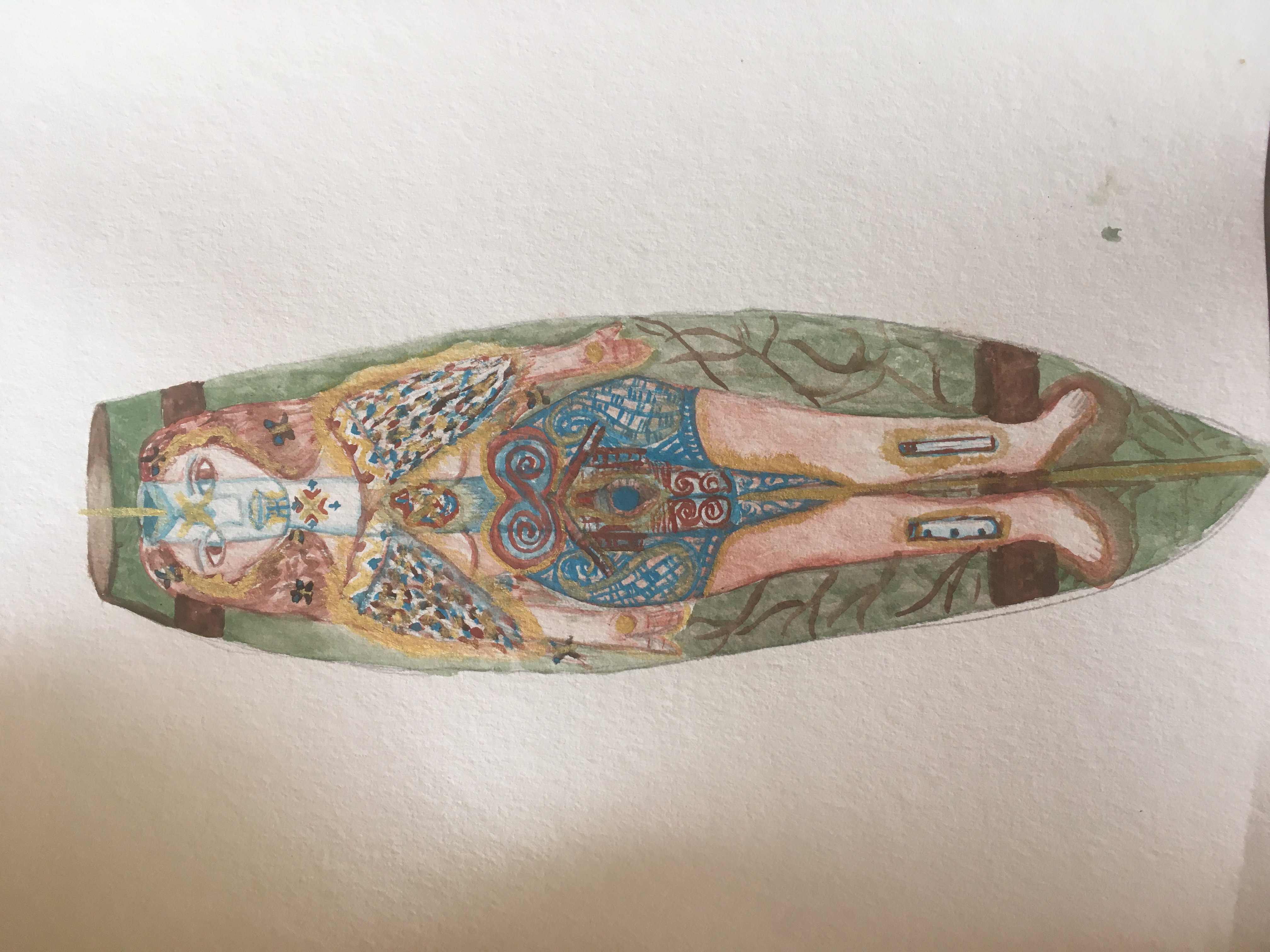 Hine Raukatauri from Solly's 'Hine Raukatauri' model for taonga pūoro therapists that is in development within her PhD. 