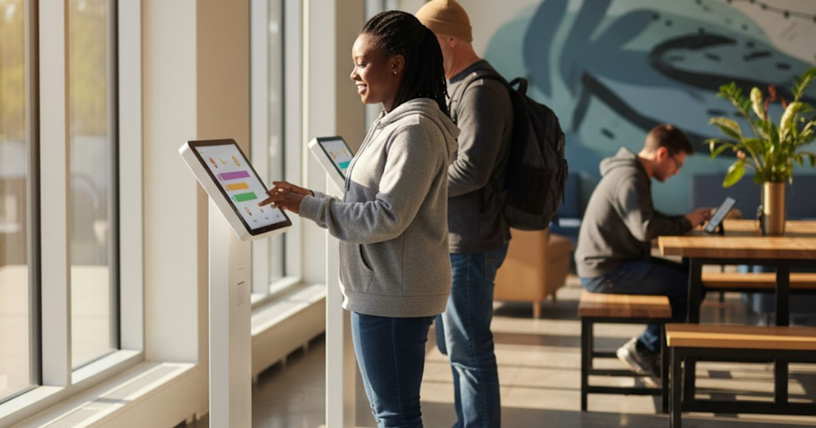 Increasing response rates in kiosks at Homeless Service Providers