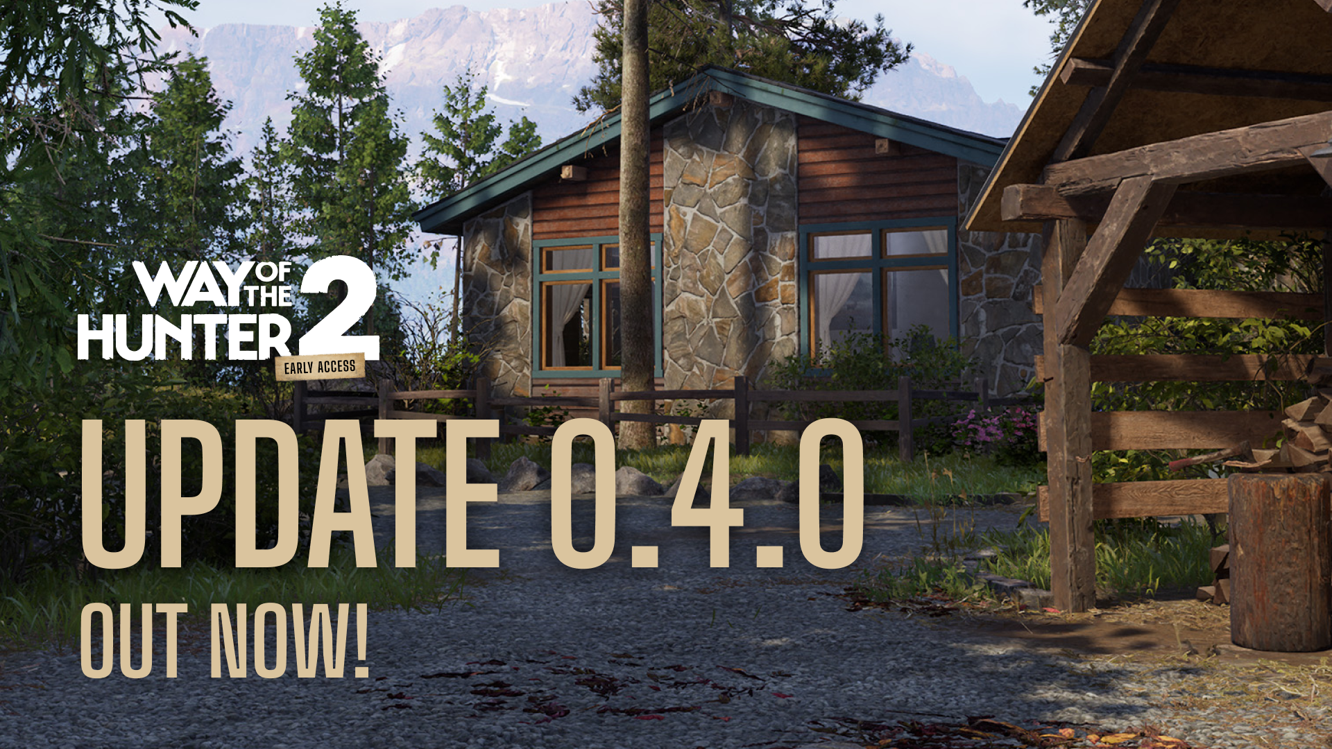 Major Update 0.4.0 adds Hearth & Hunt Headquarters, a new map with your own upgradable lodge, plus new shotguns, correctly-sized crocs, smarter duck AI, and 100+ fixes.