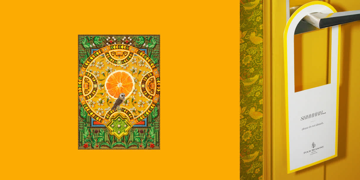 Four Seasons Hotel Hampshire On-Property Collateral - Yellow Collateral Beautiful photo of showcasing the yellow collateral of Four Seasons Hotel Hampshire On-Property Collateral