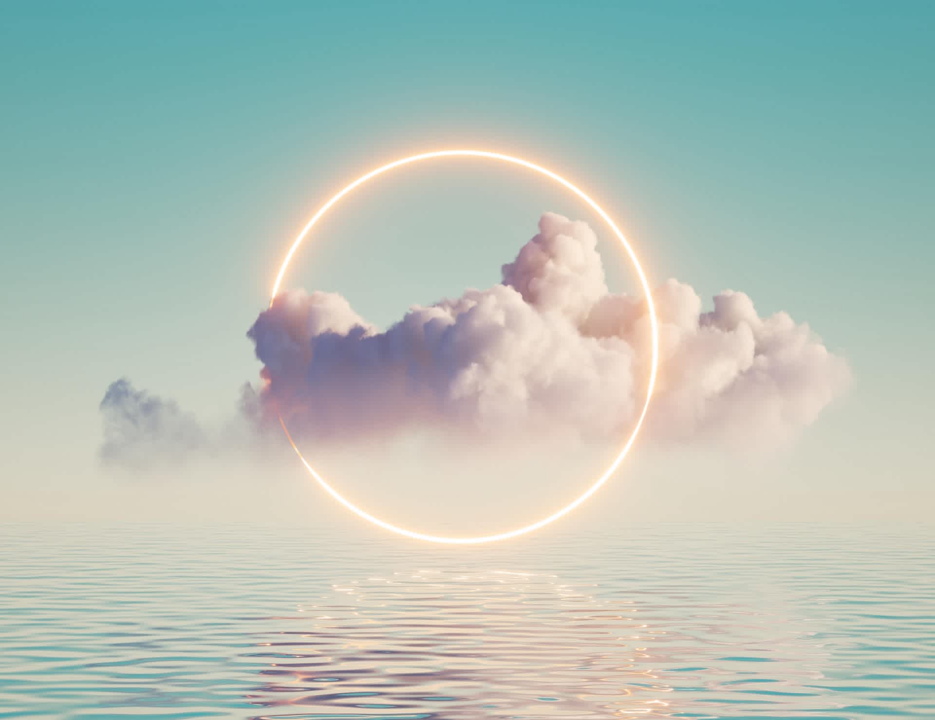 Submit pitch deck cloud circle above sea