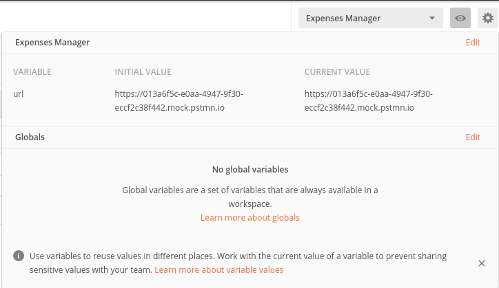 Select Expenses Manager Environment