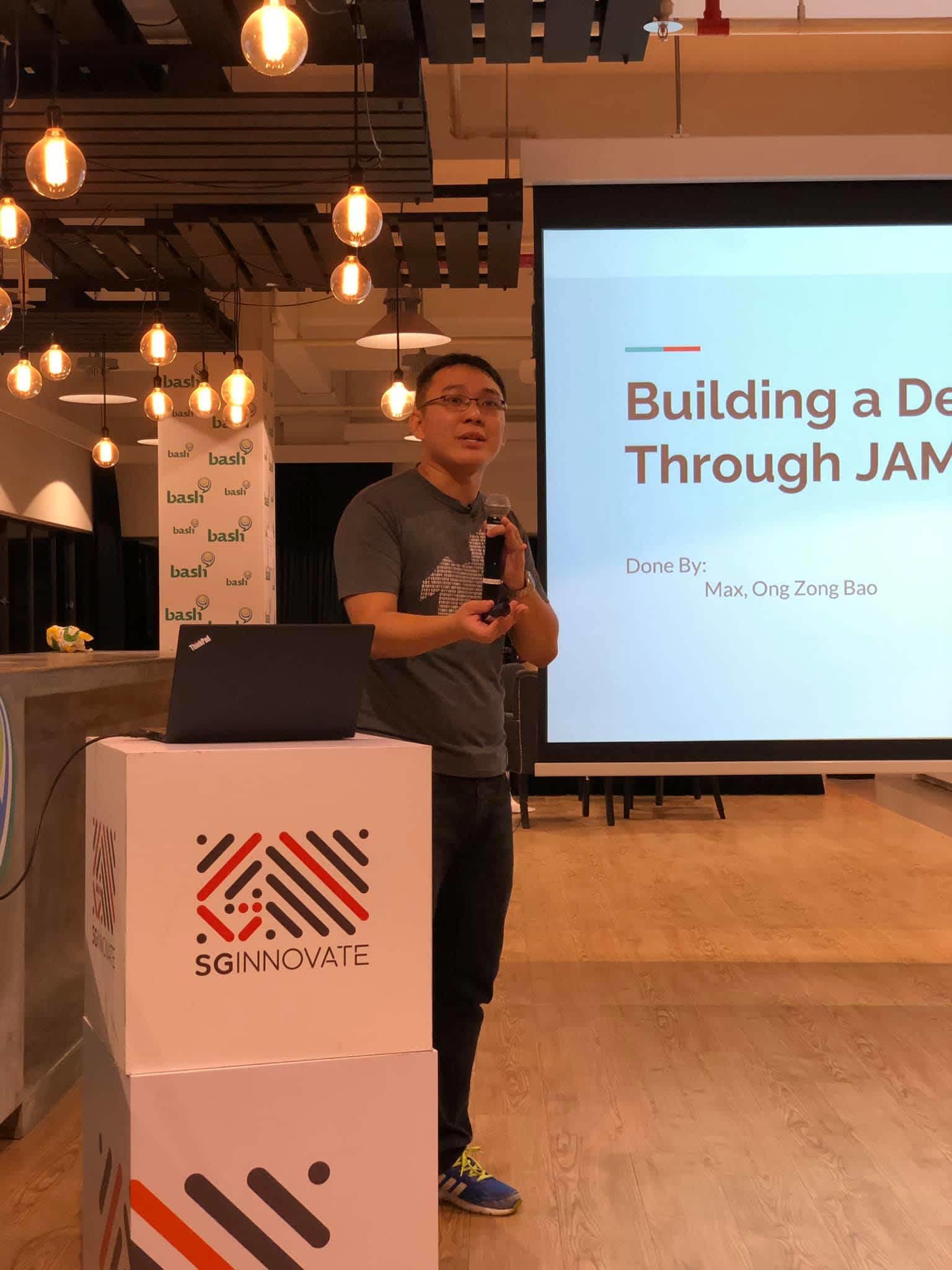 Max Presenting in Junior Developer Meetup
