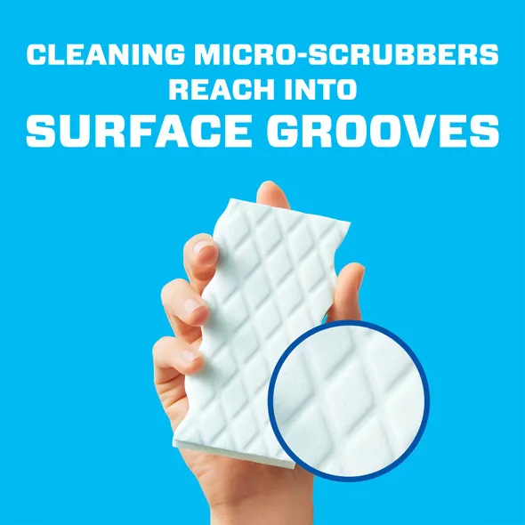 Mr. Clean MagicEraser Cleaning micro-scrubbers, reach into surface grooves