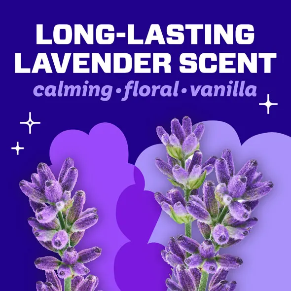 Long-lasting lavender scent: calming - floral - vanilla