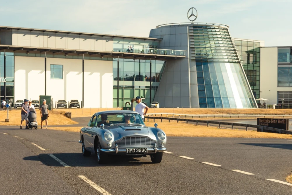 750 Cars Attend Our Coffee Run At Mercedes-benz Brooklands Aston Martin DB5