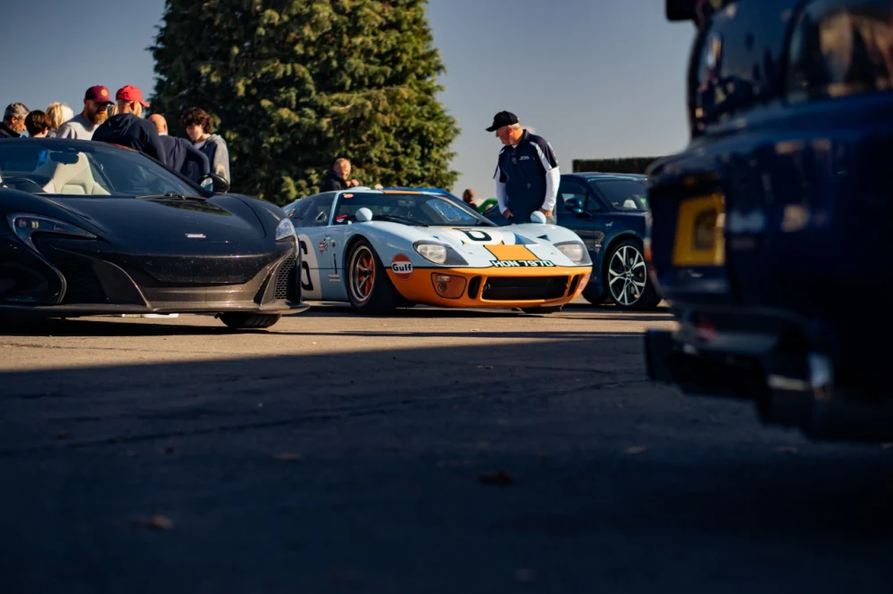 Curious Scramblers Intrigued By Our Gr Yaris Livery At Bicester Heritage GT40
