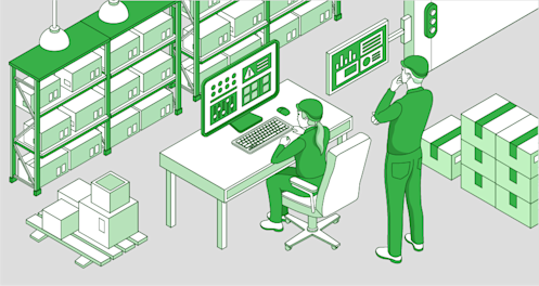 Managers working with the WMS