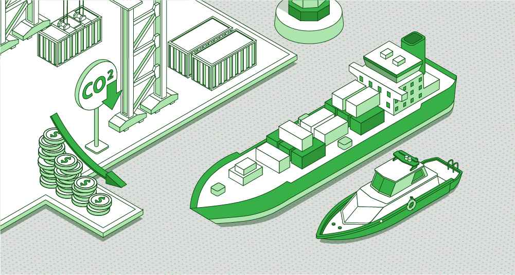 Ships in the port docks