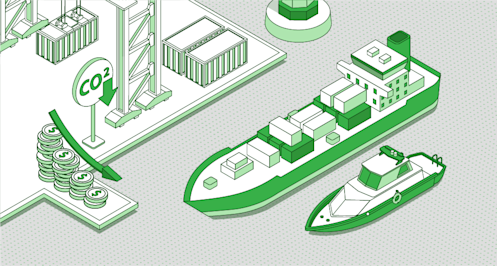 Ships in the port docks