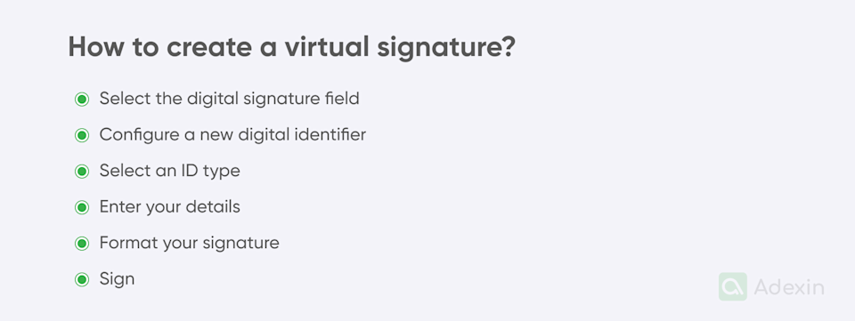 Virtual signature for logistics and transport document management