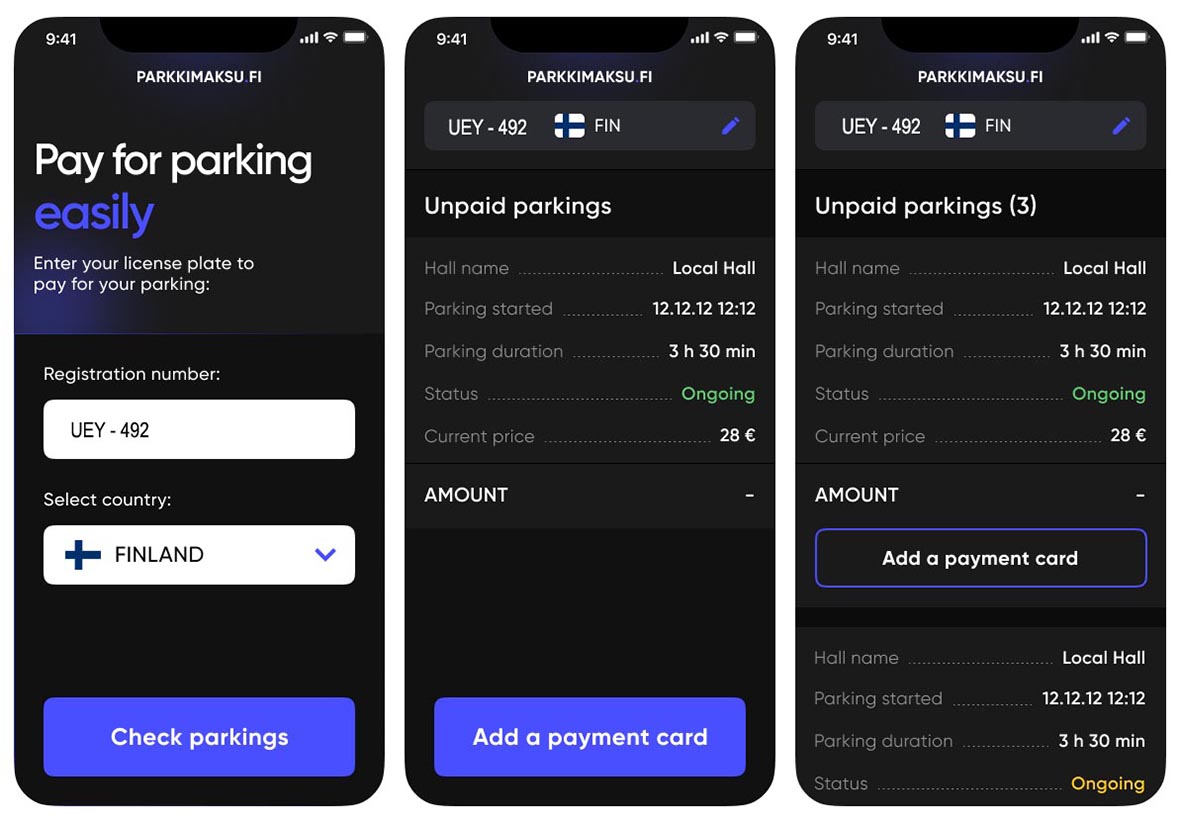 Mobile application for users