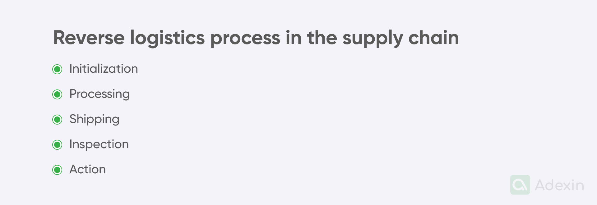 Reverse logistics process in the supply chain