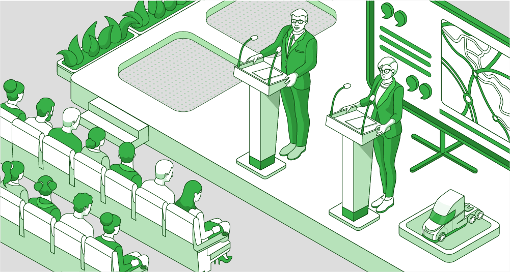 Speakers at the logistics event