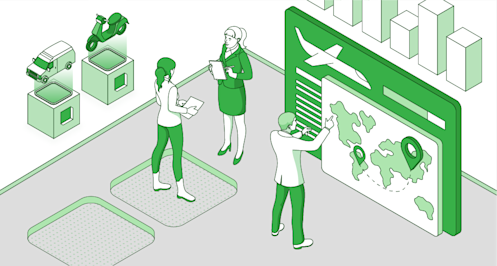 Logistics and supply chain managers at work